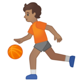 打球的人:中等肤色emoji素材一 160x160像素