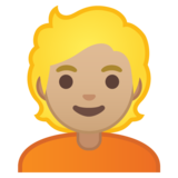 人物:中浅肤色,金发emoji素材一 160x160像素