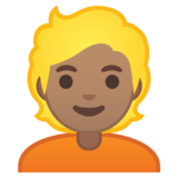 人物:中等肤色,金发emoji素材一 160x160像素