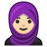 头巾女性：浅肤色emoji素材一 160x160像素