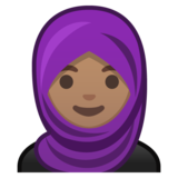 头巾女性:中等肤色emoji素材一 160x160像素
