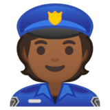 警官:中黑肤色emoji素材一 160x160像素