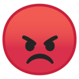 愤怒的红脸emoji素材一 160x160像素