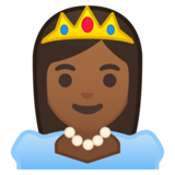 公主:中黑肤色emoji素材一 160x160像素