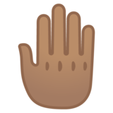 竖起来的手背:中等肤色emoji素材一 160x160像素