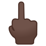 比中指的手:深色肤色emoji素材一 160x160像素
