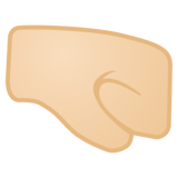 右拳:浅肤色emoji素材一 160x160像素