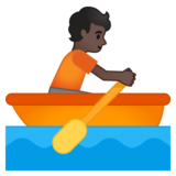 划船人:深色肤色emoji素材一 160x160像素