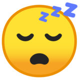 睡觉的脸emoji素材一 160x160像素