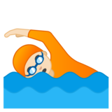 游泳:浅肤色emoji素材一 160x160像素