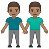 男士牵手:中等肤色emoji素材一 160x160像素