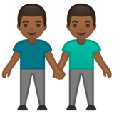 男士牵手:中深色肤色emoji素材一 160x160像素