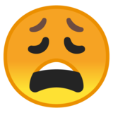 苦恼的脸emoji素材一 160x160像素