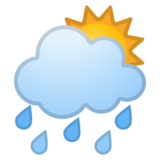 雨云背后的太阳emoji素材一 160x160像素