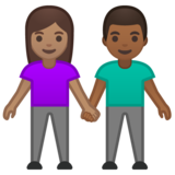 男女牵手:中肤色,中深色emoji素材一 160x160像素