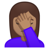 女性面部按摩:中等肤色emoji素材一 160x160像素