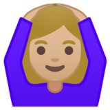 做“好”手势的女人:中等浅肤色emoji素材一 160x160像素