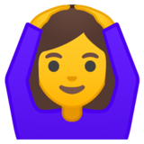 做“好”手势的女人emoji素材一 160x160像素