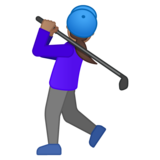 女子高尔夫:中等肤色emoji素材一 160x160像素