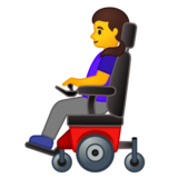 坐电动轮椅的妇女emoji素材一 160x160像素