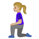 女性跪下:中浅肤色emoji素材一 160x160像素