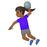 打手球的女人:中黑肤色emoji素材一 160x160像素