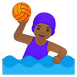 女子水球:中黑肤色emoji素材一 160x160像素