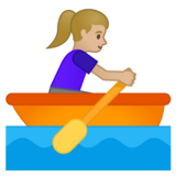 女子划艇:中浅肤色emoji素材一 160x160像素