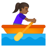 女子划艇:中等深色肤色emoji素材一 160x160像素