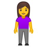 女人站着emoji素材一 160x160像素