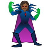 女超级恶棍:中黑肤色emoji素材一 160x160像素