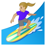 女子冲浪:中浅肤色emoji素材一 160x160像素