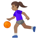 打球的女人:中等肤色emoji素材一 160x160像素