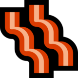 熏肉,培根emoji素材一 160x160像素