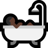 洗澡者:深色肤色emoji素材一 160x160像素