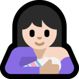 喂奶:浅肤色emoji素材一 160x160像素