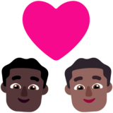 情侣: 男人男人较深肤色中等-深肤色emoji素材一 160x160像素