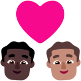 情侣: 男人男人较深肤色中等肤色emoji素材一 160x160像素