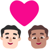 情侣: 男人男人较浅肤色中等肤色emoji素材一 160x160像素