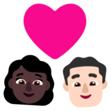 情侣: 女人男人较深肤色较浅肤色emoji素材一 160x160像素