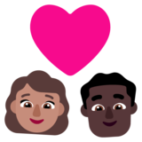 情侣: 女人男人中等肤色较深肤色emoji素材一 160x160像素