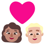 情侣: 女人男人中等肤色中等-浅肤色emoji素材一 160x160像素