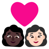 情侣: 女人女人较深肤色较浅肤色emoji素材一 160x160像素