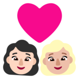 情侣: 女人女人较浅肤色中等-浅肤色emoji素材一 160x160像素