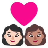 情侣: 女人女人较浅肤色中等肤色emoji素材一 160x160像素