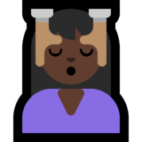 按摩者:深色肤色emoji素材一 160x160像素