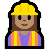 女建筑工人:中等肤色emoji素材一 160x160像素