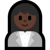 女上班族:深色肤色emoji素材一 160x160像素
