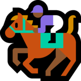 赛马:中等深色肤色emoji素材一 160x160像素