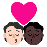 亲吻: 成人成人较浅肤色较深肤色emoji素材一 160x160像素